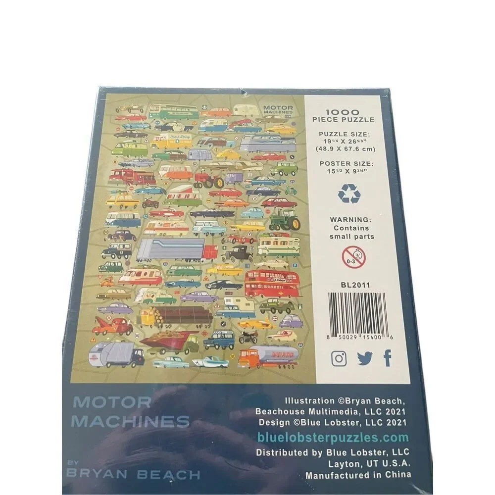 New Blue Lobster 1000 Pieces Puzzles Motor Machines By Bryan Beach